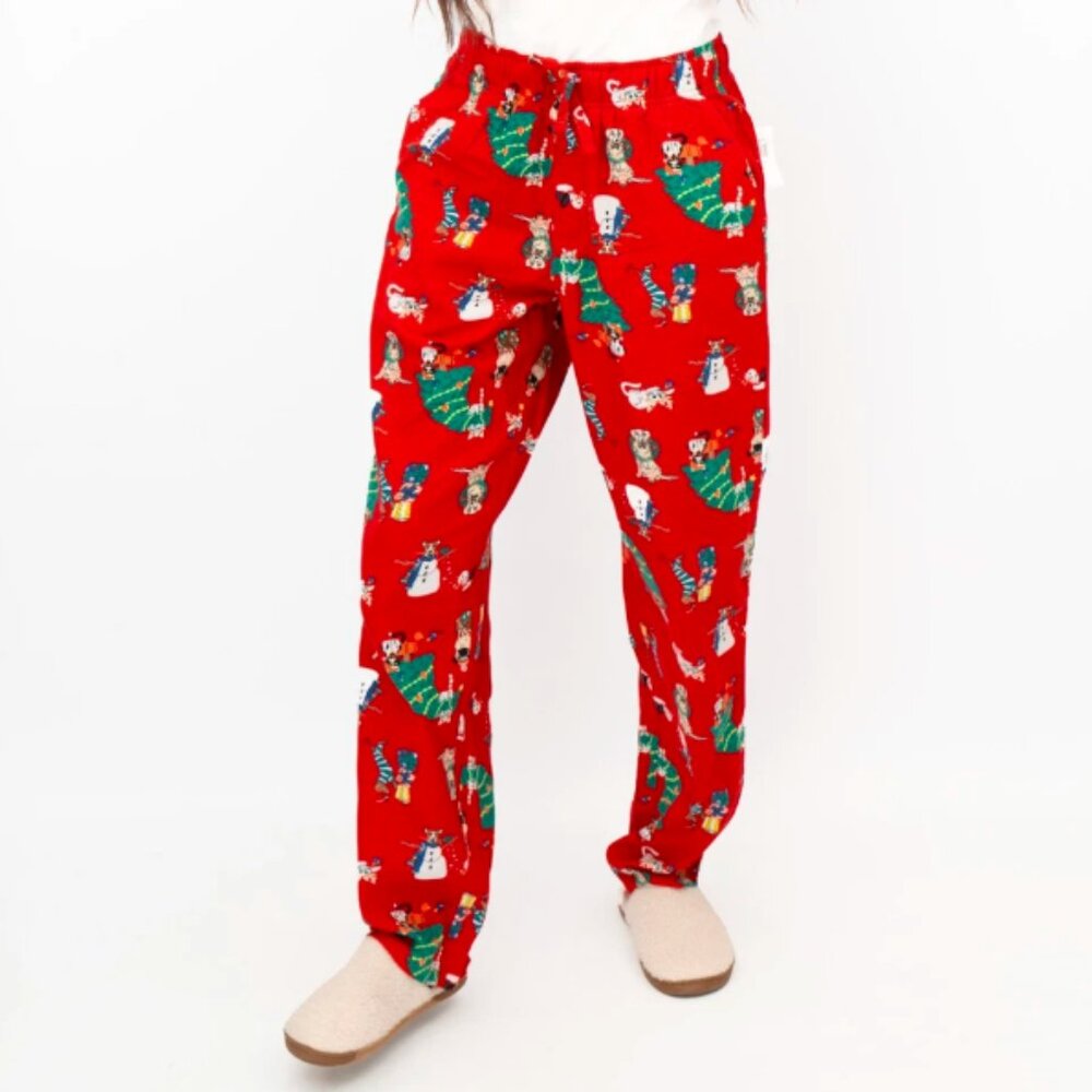 Christmas Pajama Pants Old Navy Festive Cotton 100% Long Size XL